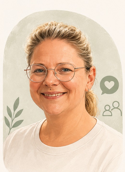 Illustriertes Porträt von Nicky